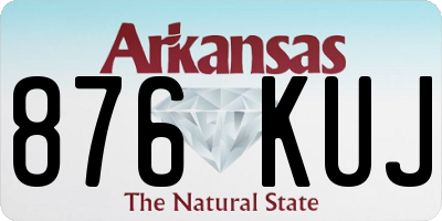 AR license plate 876KUJ