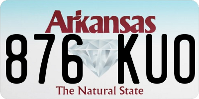 AR license plate 876KUO