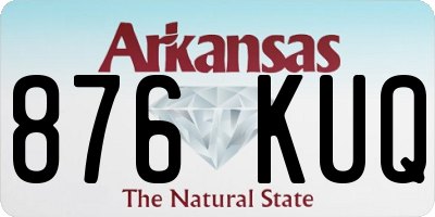 AR license plate 876KUQ
