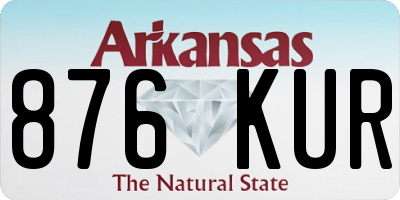 AR license plate 876KUR