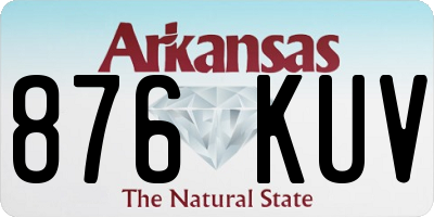 AR license plate 876KUV