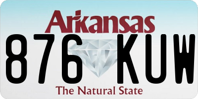 AR license plate 876KUW
