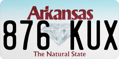 AR license plate 876KUX