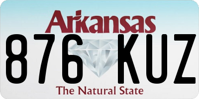 AR license plate 876KUZ