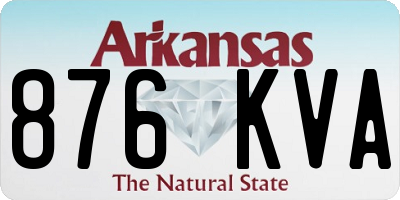 AR license plate 876KVA