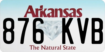 AR license plate 876KVB