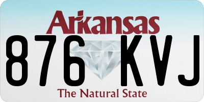 AR license plate 876KVJ