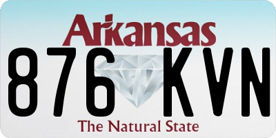 AR license plate 876KVN