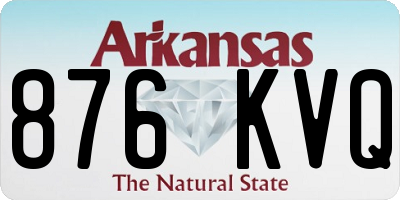 AR license plate 876KVQ