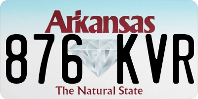AR license plate 876KVR