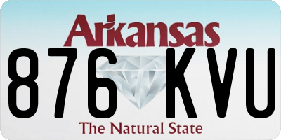 AR license plate 876KVU