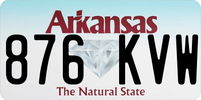 AR license plate 876KVW
