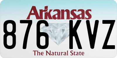 AR license plate 876KVZ