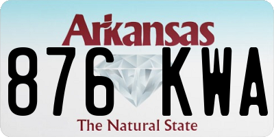 AR license plate 876KWA