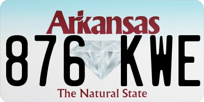 AR license plate 876KWE