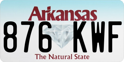 AR license plate 876KWF