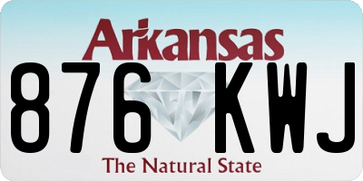 AR license plate 876KWJ