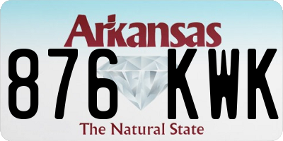 AR license plate 876KWK