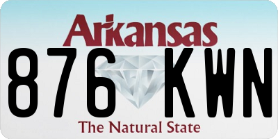 AR license plate 876KWN