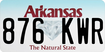 AR license plate 876KWR