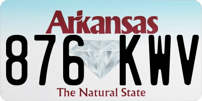 AR license plate 876KWV