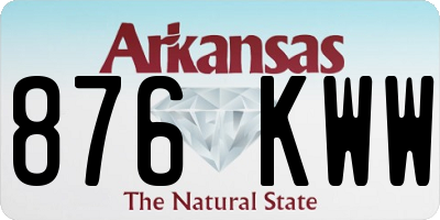 AR license plate 876KWW
