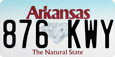 AR license plate 876KWY