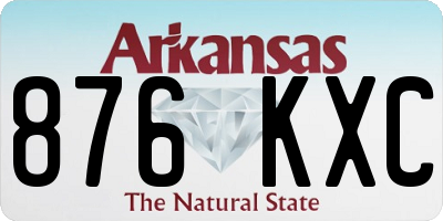AR license plate 876KXC