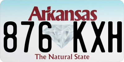 AR license plate 876KXH