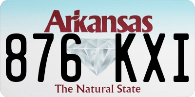 AR license plate 876KXI
