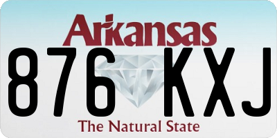 AR license plate 876KXJ