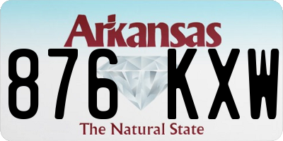 AR license plate 876KXW