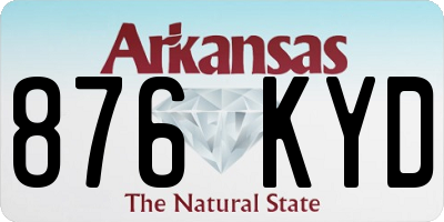 AR license plate 876KYD