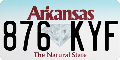 AR license plate 876KYF
