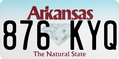 AR license plate 876KYQ