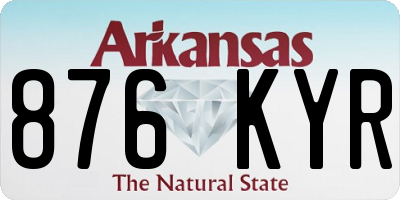 AR license plate 876KYR
