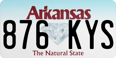 AR license plate 876KYS