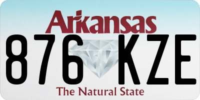 AR license plate 876KZE