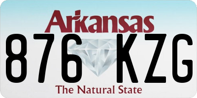 AR license plate 876KZG