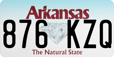 AR license plate 876KZQ