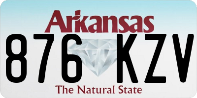AR license plate 876KZV