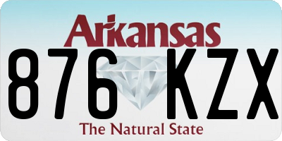 AR license plate 876KZX