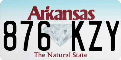 AR license plate 876KZY
