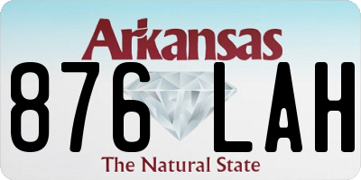 AR license plate 876LAH