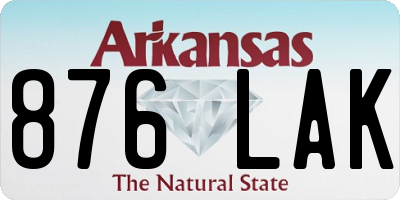 AR license plate 876LAK