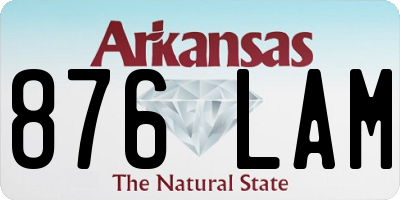 AR license plate 876LAM