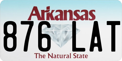 AR license plate 876LAT