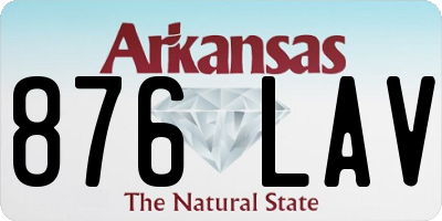 AR license plate 876LAV