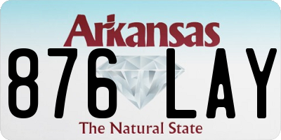 AR license plate 876LAY