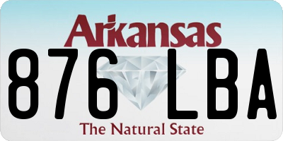 AR license plate 876LBA